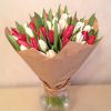 49 тюльпанів "Біло-червоний дует" фото