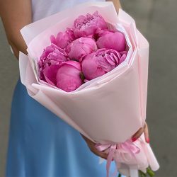 Фото товару 7 розовых пионов