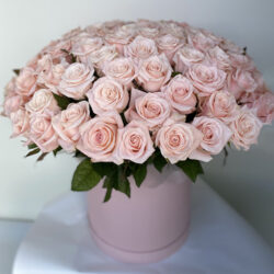 Фото товару 101 розовая роза в коробке